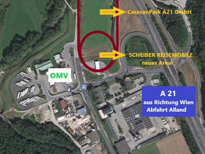 Abstellplatz - geeignet für: Wohnwagen - PLZ 2534 (Österreich) - Caravanpark A21 / Alland