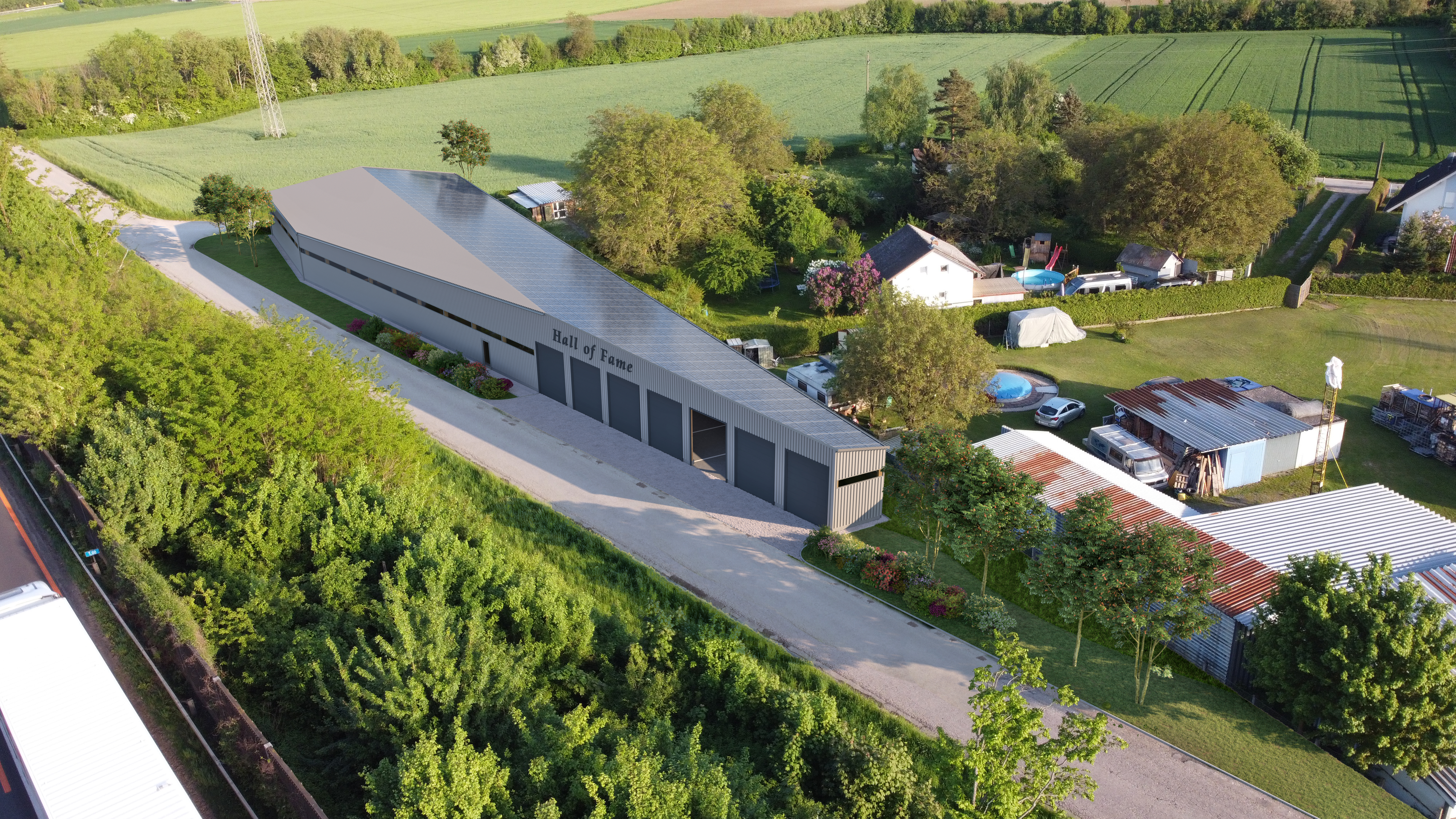 Abstellplatz: Hall of Fame Pucking Stellplätze für Wohnmobile, Anhänger und Boote